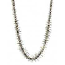 Femella Silver Disc and Balls Necklace