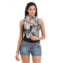 Femella Women Black & Grey Scarf
