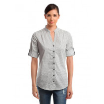 Femella Women White Printed Shirt