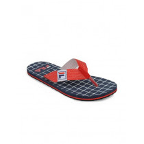 Fila Men Red & Navy Blue Cage Flip Flops