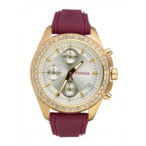 Fossil Women White Dial Chronograph Watch ES2964