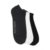 Fruit of the Loom Men Black and White Pack of Three Socks