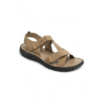 Gliders Men Brown Leather Sandals