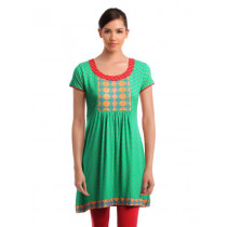 Global Desi Women Printed Green Tunic