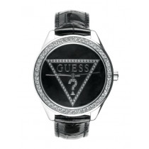Guess Women Mini Triangle Black Watch with Swarovski Elements W65006L2