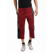 Hanes Men Red Athletic 3/4th Pants