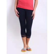 Hanes Women Navy Cotton Stretch Leggings