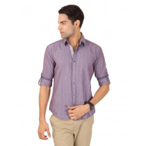 Highlander Men Navy Blue & Red Striped Shirt