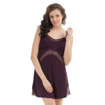 Inaya Women Grape Babydoll Nightdress