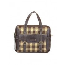 Ivory Tag Brown Plaid Jetsetter Laptop Bag