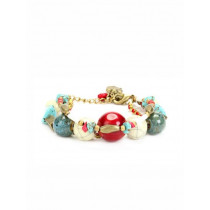 Ivory Tag Women Rock Array Blue and Red Jewellery Set