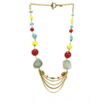Ivory Tag Women Swirling Stone Multicolour Necklace