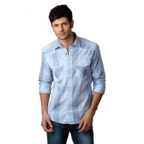 John Players Men Blue Shirt