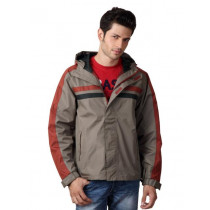 Just Natural Men Brown Rain Jacket