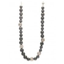 Lencia Grey Swarovski Pearl Necklace