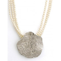 Lencia White Swarovski Pearl Necklace