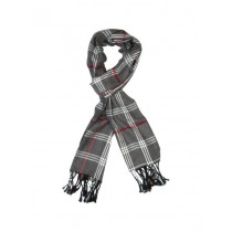 Lino Perros Men Grey Check Scarf