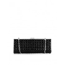 Lino Perros Women Beaded Black Clutch