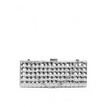 Lino Perros Women Beads Silver Clutch