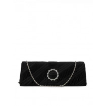 Lino Perros Women Gem Ring Black Clutch