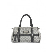 Lino Perros Women Printed Grey Black Handbag