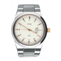 Maxima Men Off White Dial Watch