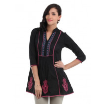 Mumbai Slang Women Black Kurti