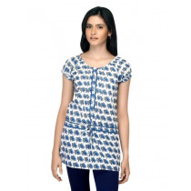 Mumbai Slang Women Printed Blue Tunic