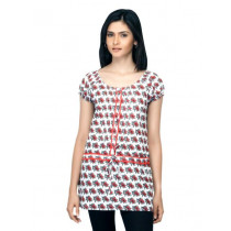 Mumbai Slang Women Printed Red Tunic