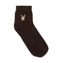 Playboy Men Brown Formal Socks