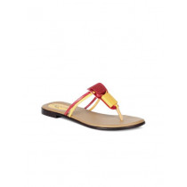 Portia Women Yellow & Red Flats