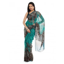 Prafful Green Sari