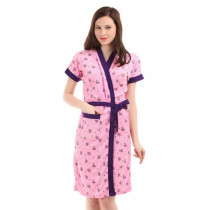 Red Rose Pink & Purple Printed Bath Robe