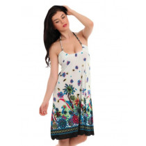Red Rose White Printed Nightdress