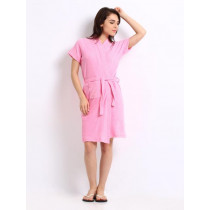 Red Rose Women Pink Bath Robe