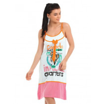 Red Rose Women Blue Nightdress