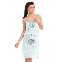Red Rose Women Blue Nightdress