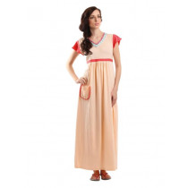 Red Rose Women Peach Nightdress