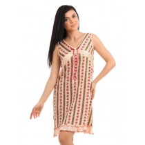 Red Rose Women Peach Nightdress
