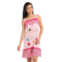 Red Rose Women Pink Nightdress
