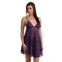 Red Rose Women Purple Nightdress