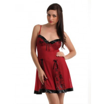 Red Rose Women Red Nightdress