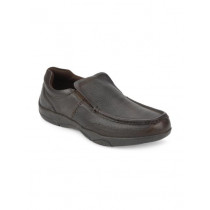 Red Tape Men Coffee Brown Leather Loafers