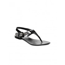 Rocia Women Black & Silver Sandals