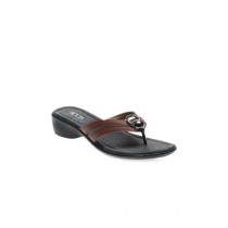 Rocia Women Brown & Black Sandals