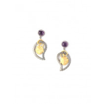 Rreverie Golden & Purple Earrings