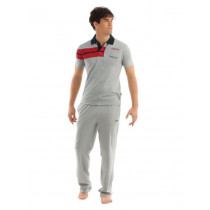 SDL by Sweet Dreams Men Grey & Blue Pyjama Set