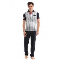 SDL by Sweet Dreams Men White Pyjama Set