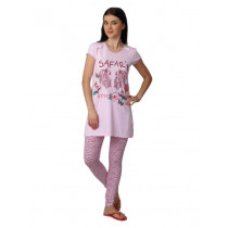 SDL by Sweet Dreams Women Pink Printed Night Suit S11-3240