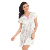 SDL by Sweet Dreams Women White Nightdress
